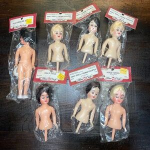 7 Fibre Craft‎ Half Doll Body Sealed Fibre Craft Brown Blond Hair Doll Making